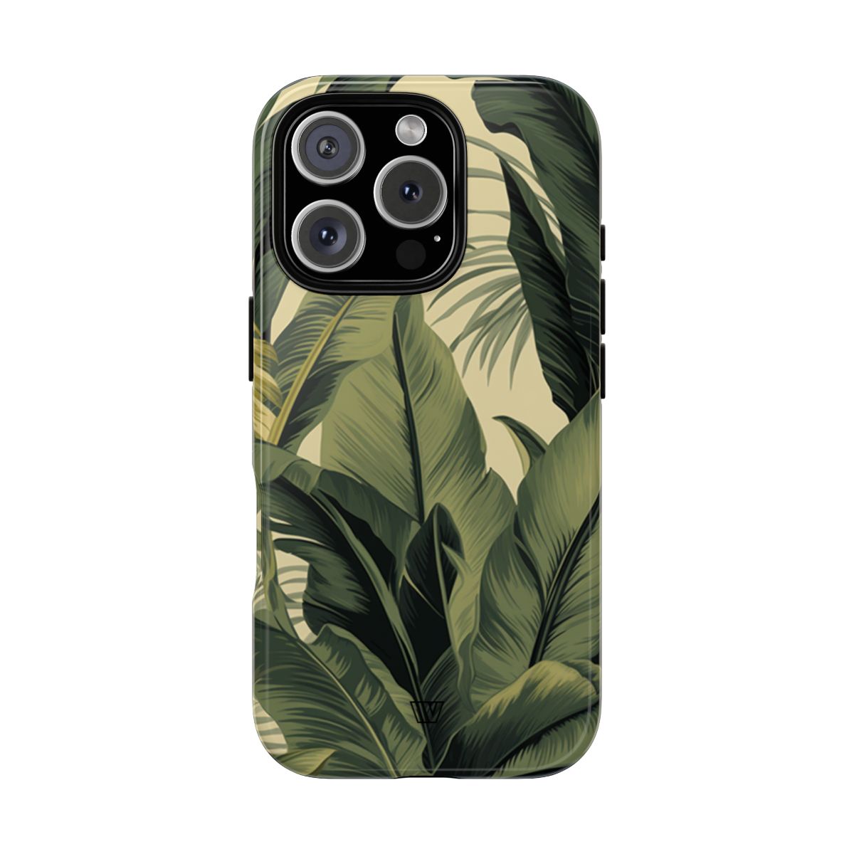 Tropical Leaves Tough Phone Case Dual-Layer Protection