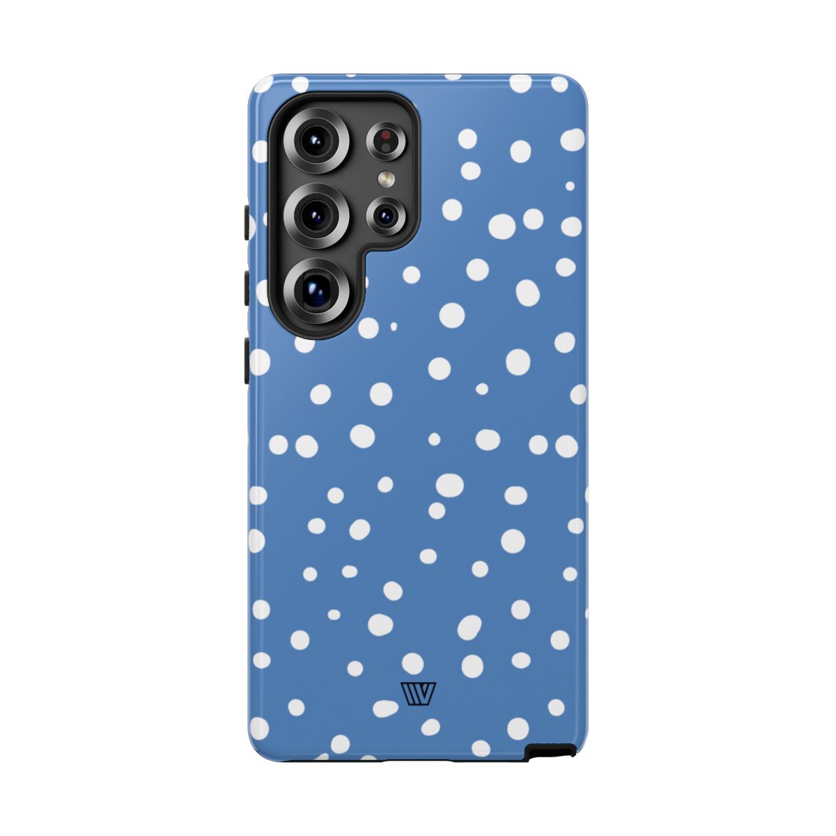 Dusty Blue Dots Tough Phone Case Dual-Layer Protection