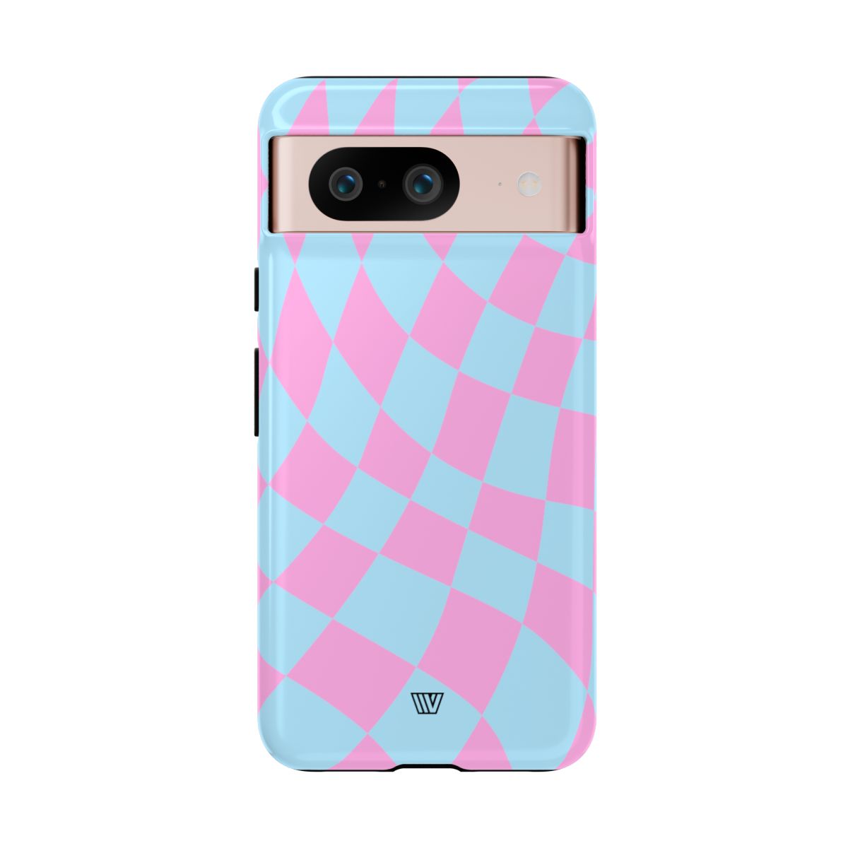 Blue Pink Curvy Checkerboard Tough Phone Case Trovvve
