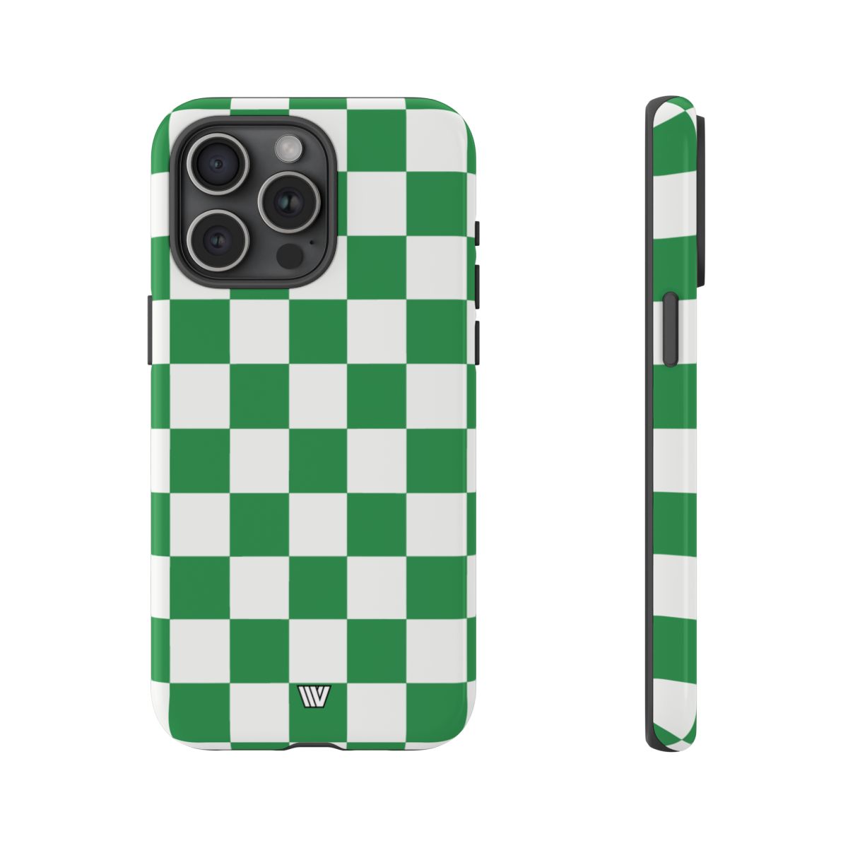 Green White Checkerboard Tough Phone Case
