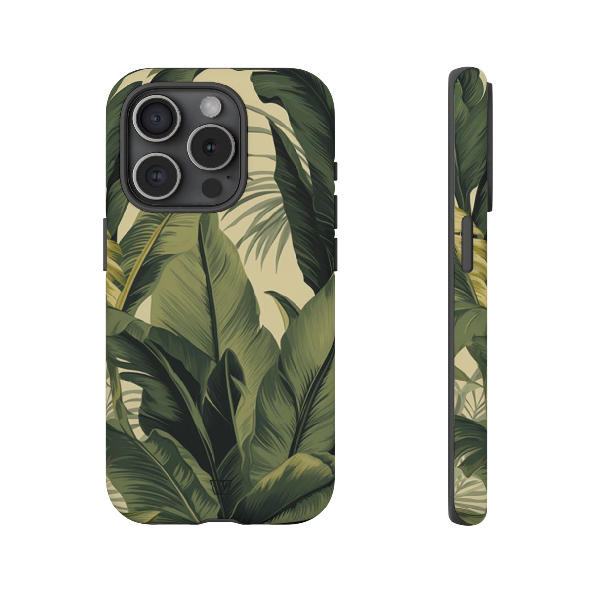 Tropical Leaves Tough Phone Case Dual-Layer Protection