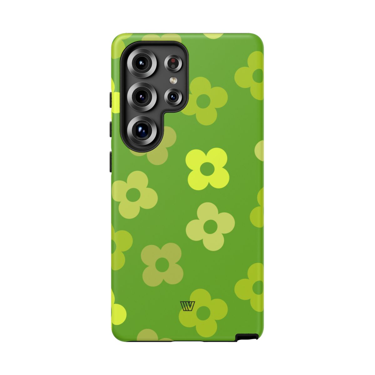 Green Retro Flowers Tough Phone Case