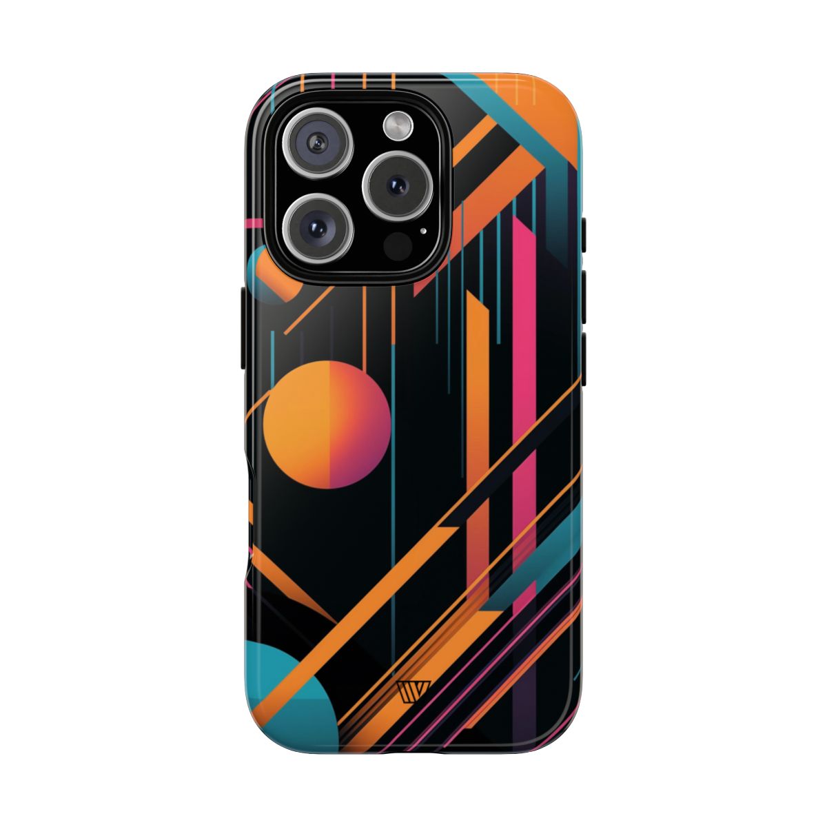 Tough Phone Case Dual-Layer Impact Resistant BOLD RETRO LINES