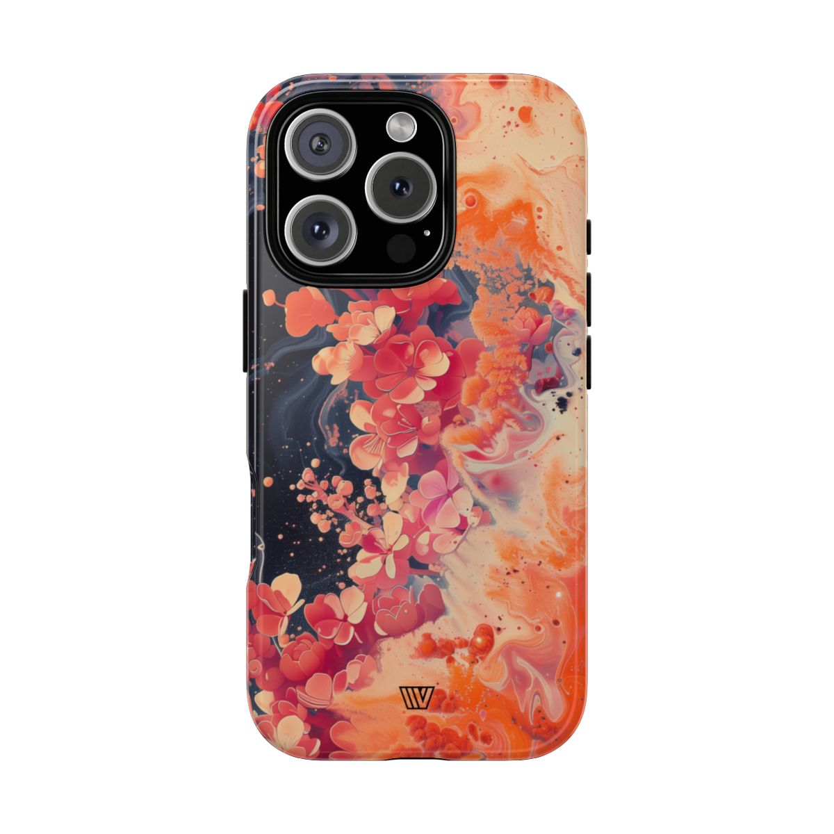 Tough Phone Case Dual-Layer Protection Phone Case WAVE OF FLOWERS