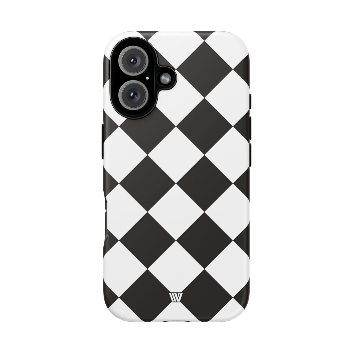 Black & White Diamond Tough Phone Case Dual-layer Protection