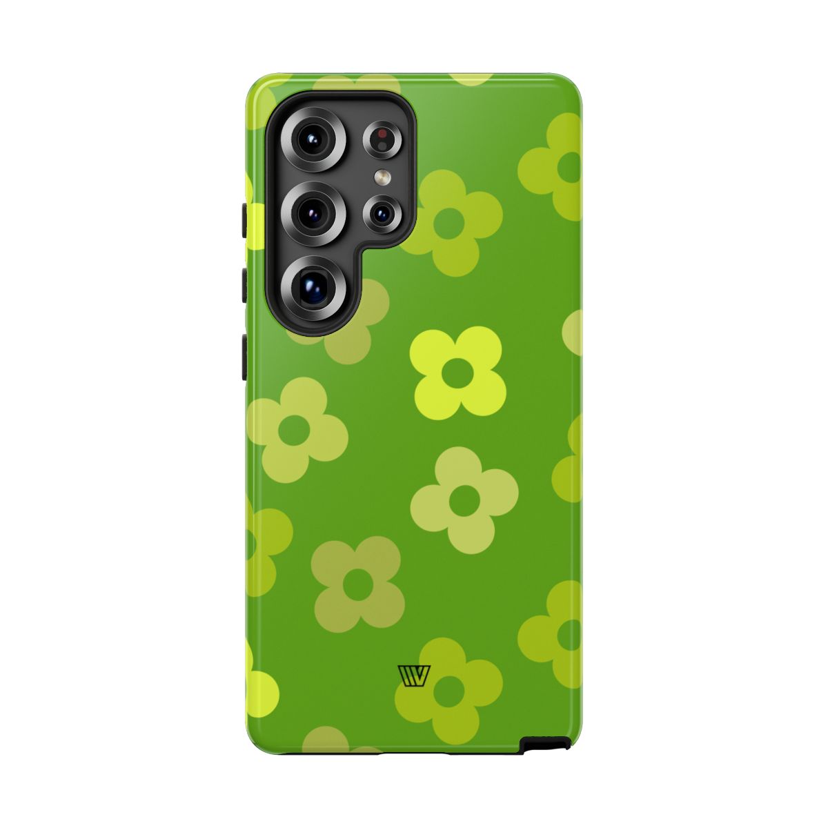 Green Retro Flowers Tough Phone Case