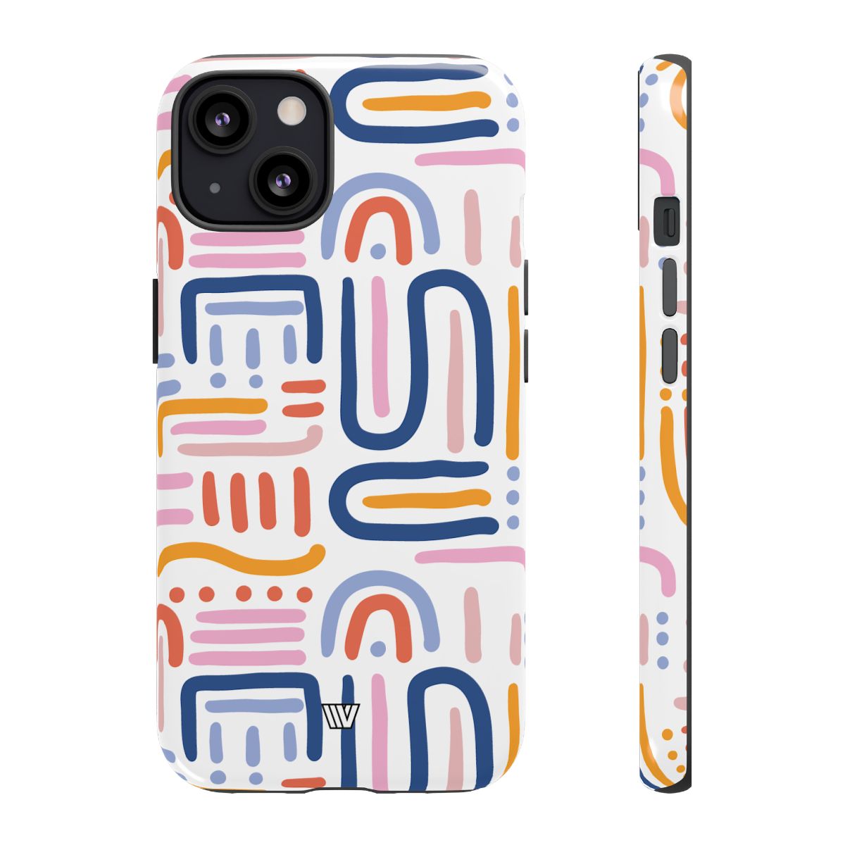 Tough Phone Case Dual-Layer Protection MEMPHIS BOLD LINES