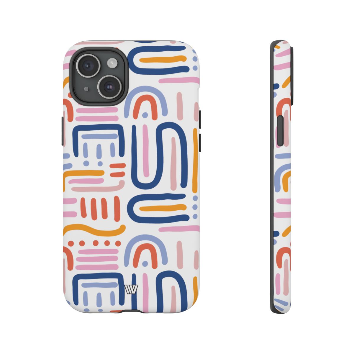 Tough Phone Case Dual-Layer Protection MEMPHIS BOLD LINES