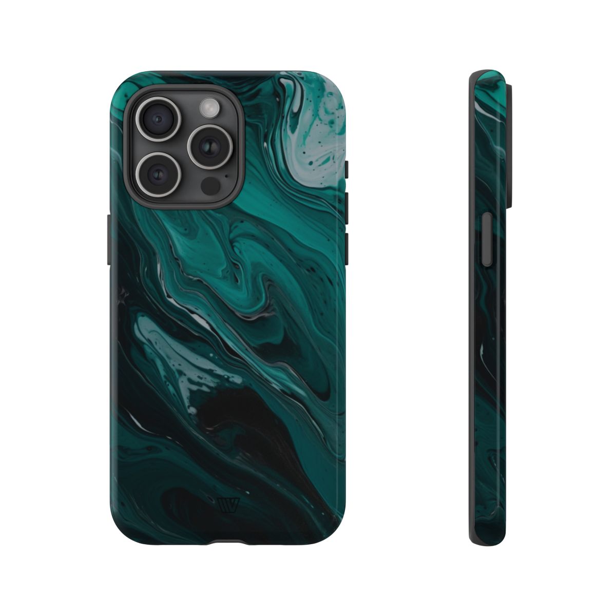 Teal Paint Swirl Tough Phone Case