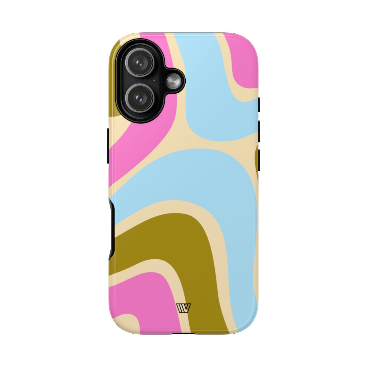 Tough Phone Case Large Groovy Waves Polycarbonate Shell