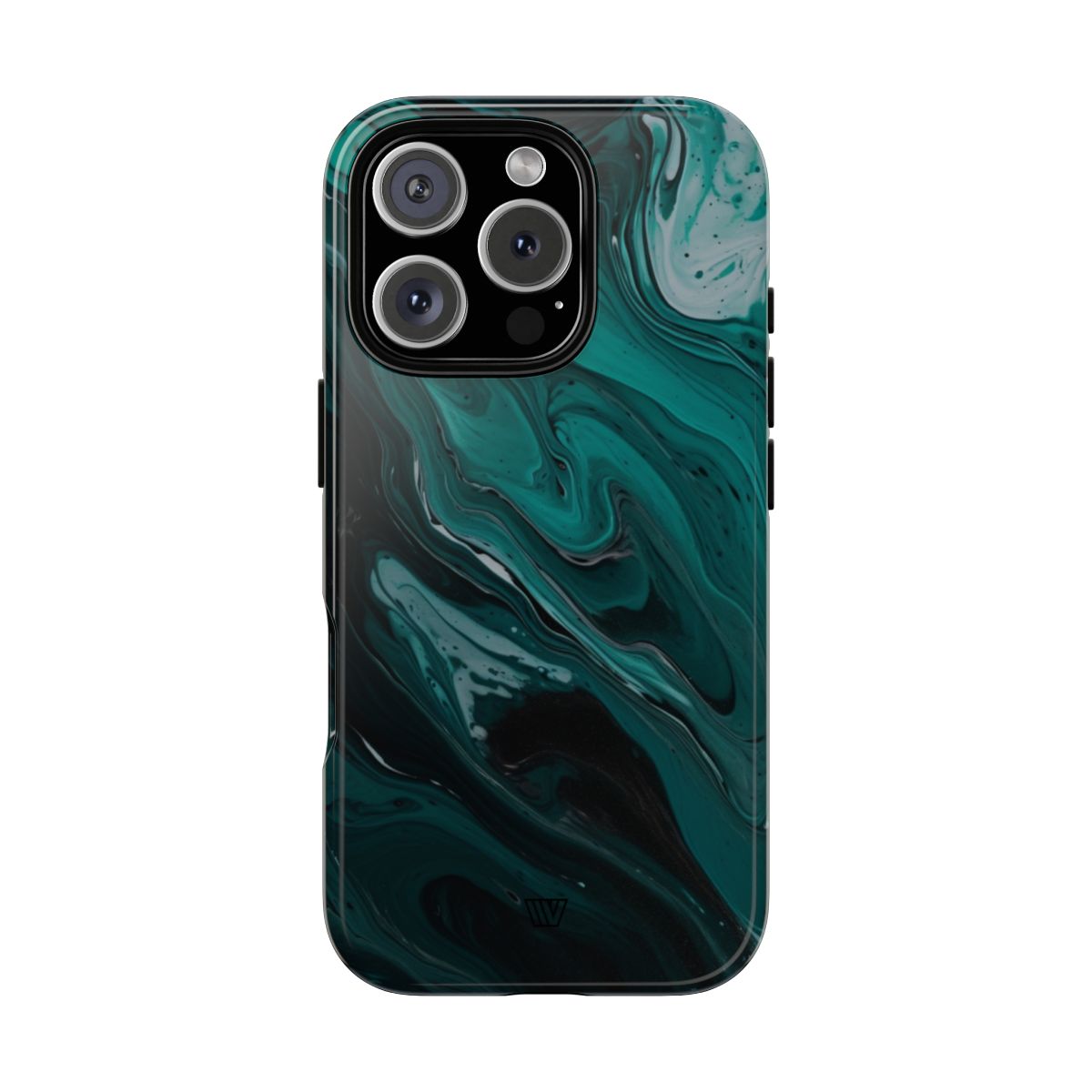 Teal Paint Swirl Tough Phone Case