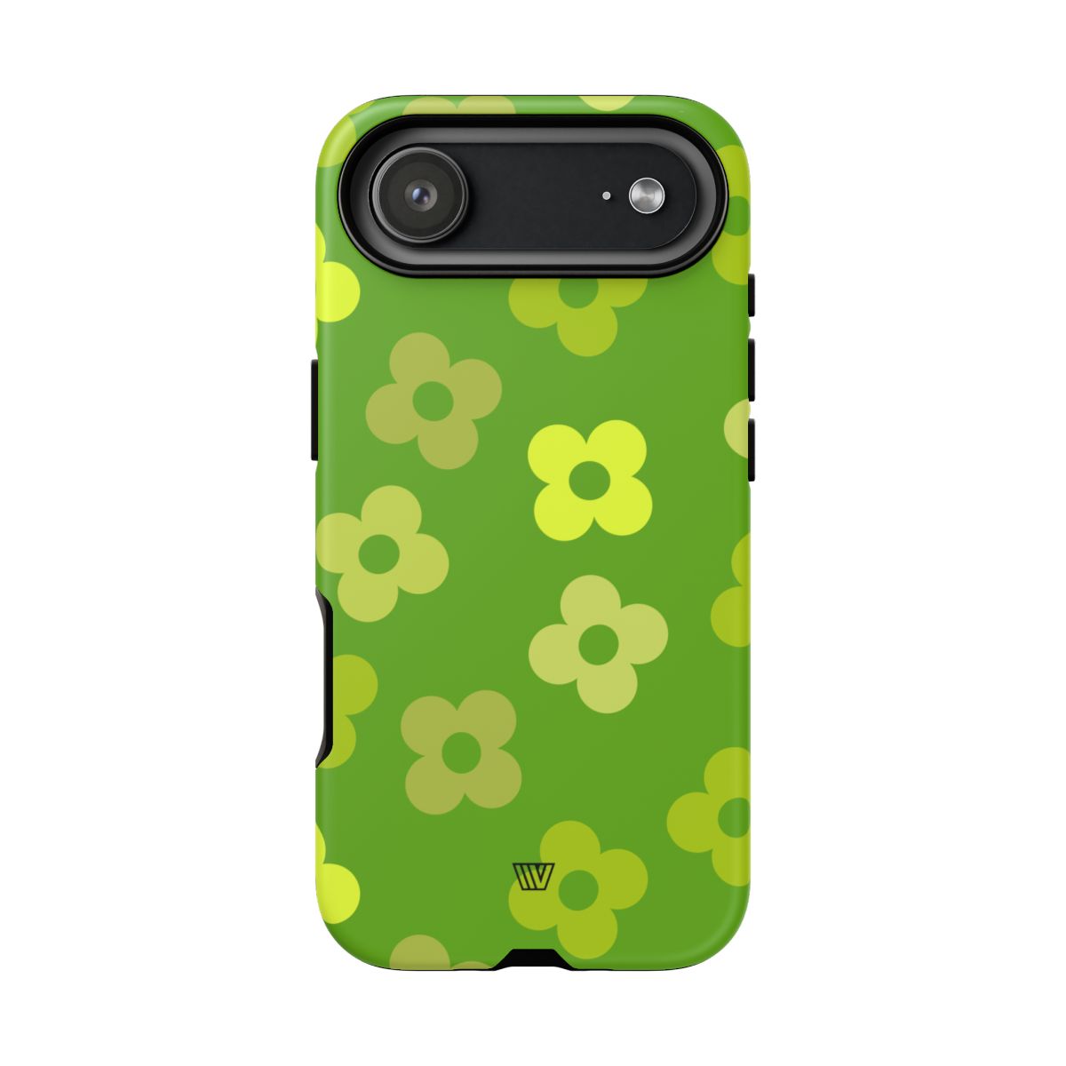Green Retro Flowers Tough Phone Case