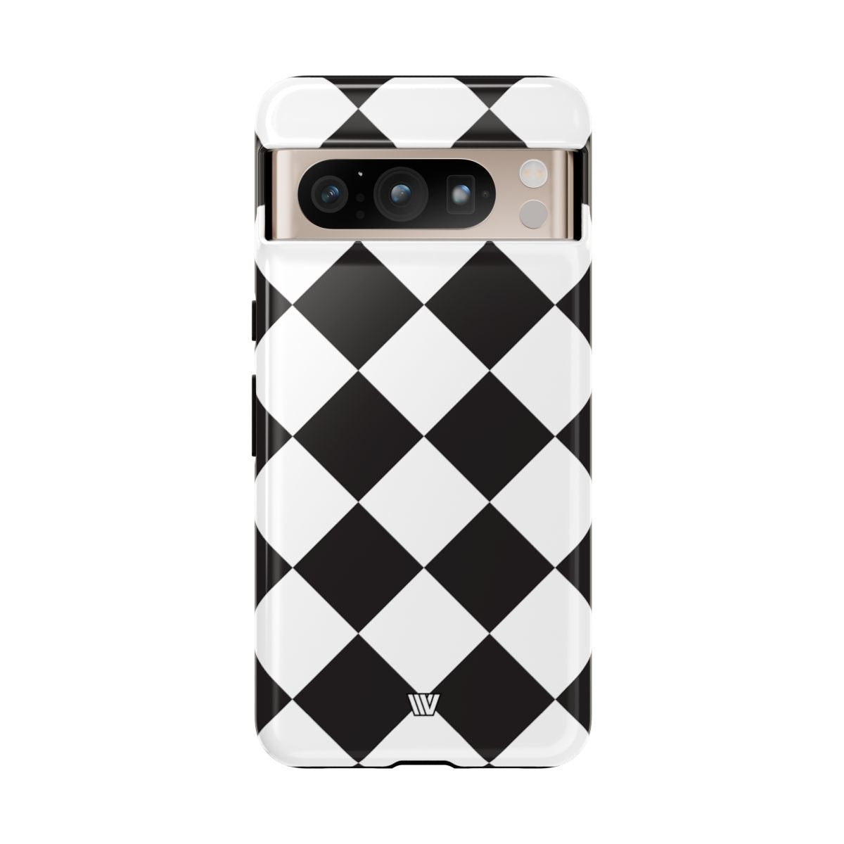 Black & White Diamond Tough Phone Case Dual-layer Protection