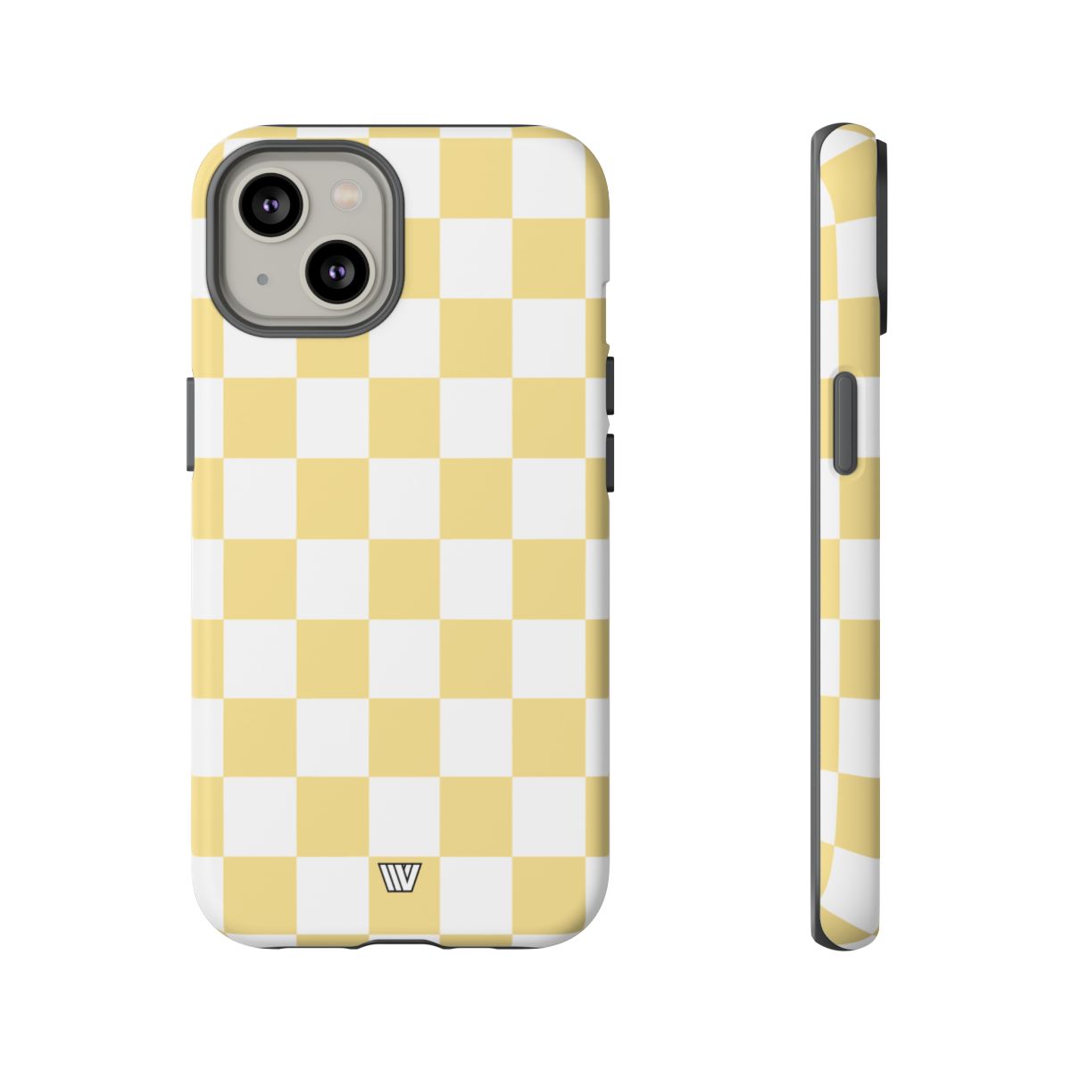 Banana Yellow Checkerboard Tough Phone Case