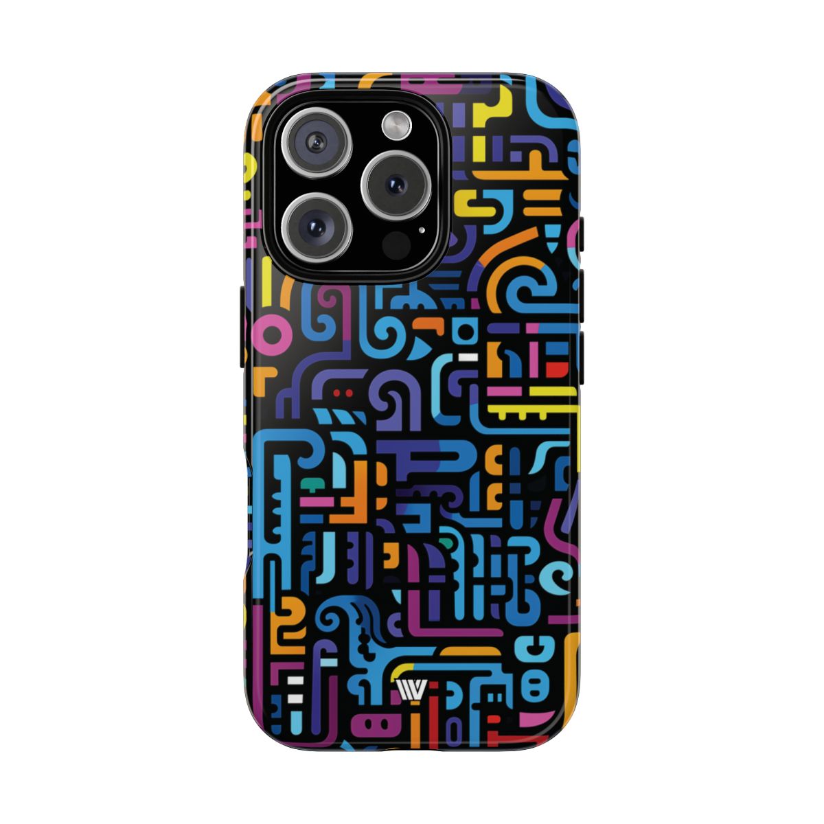 Tough Phone Case Dual-Layer Impact Resistant NEON GLYPHS