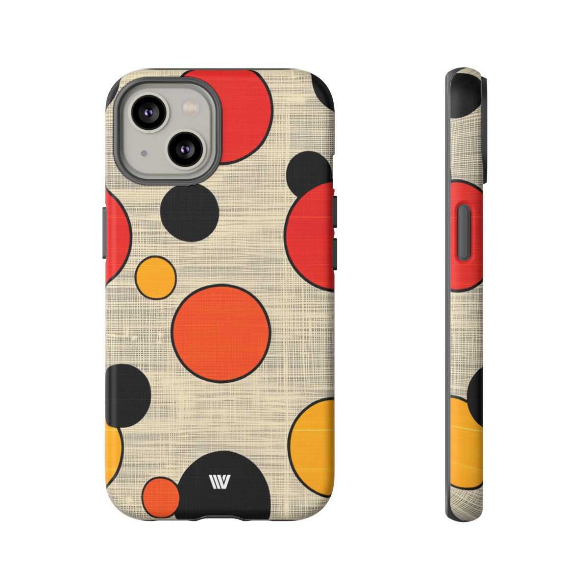 Tough Phone Case Mid-Century Dots Protective Cover