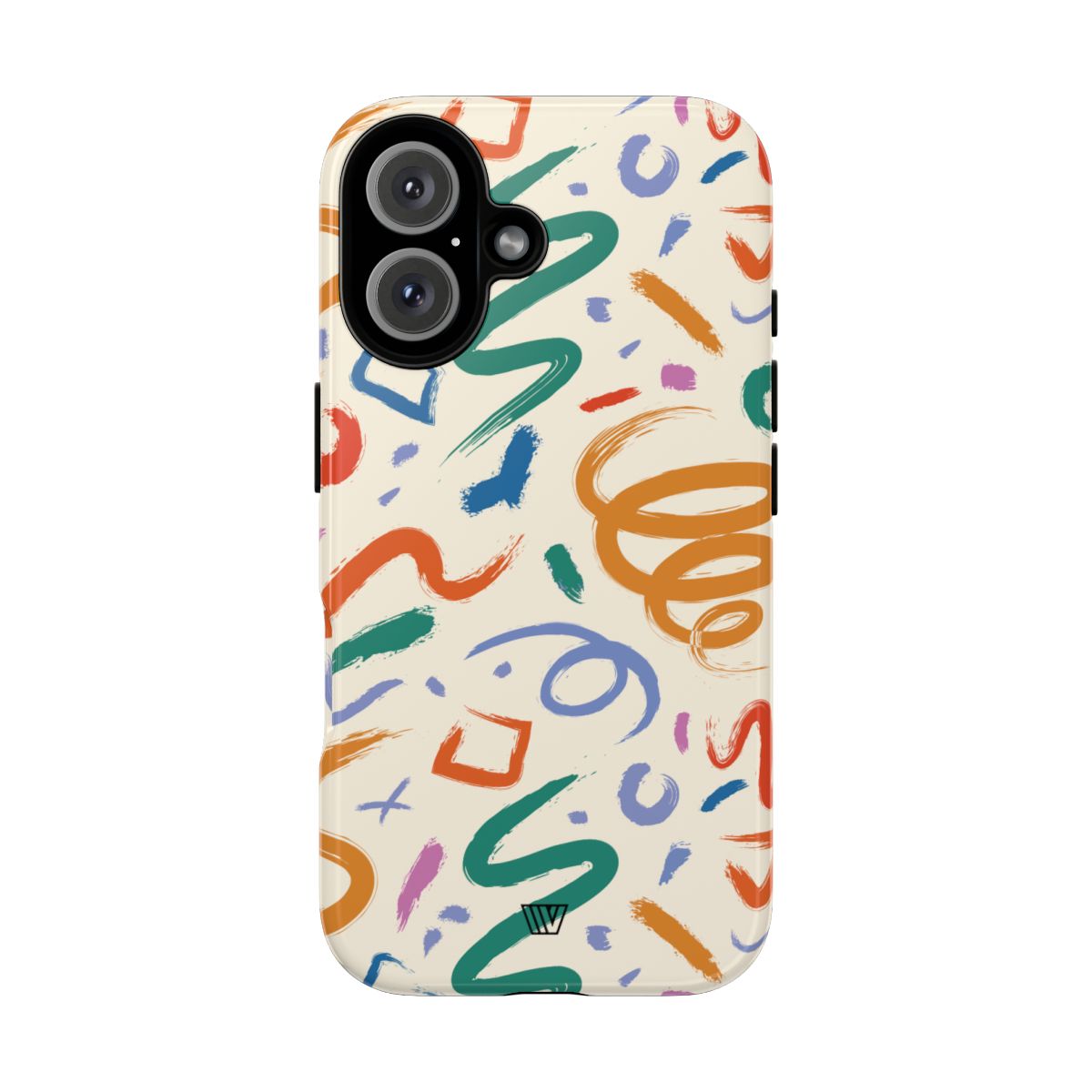 Doodle Brush Strokes Tough Phone Case