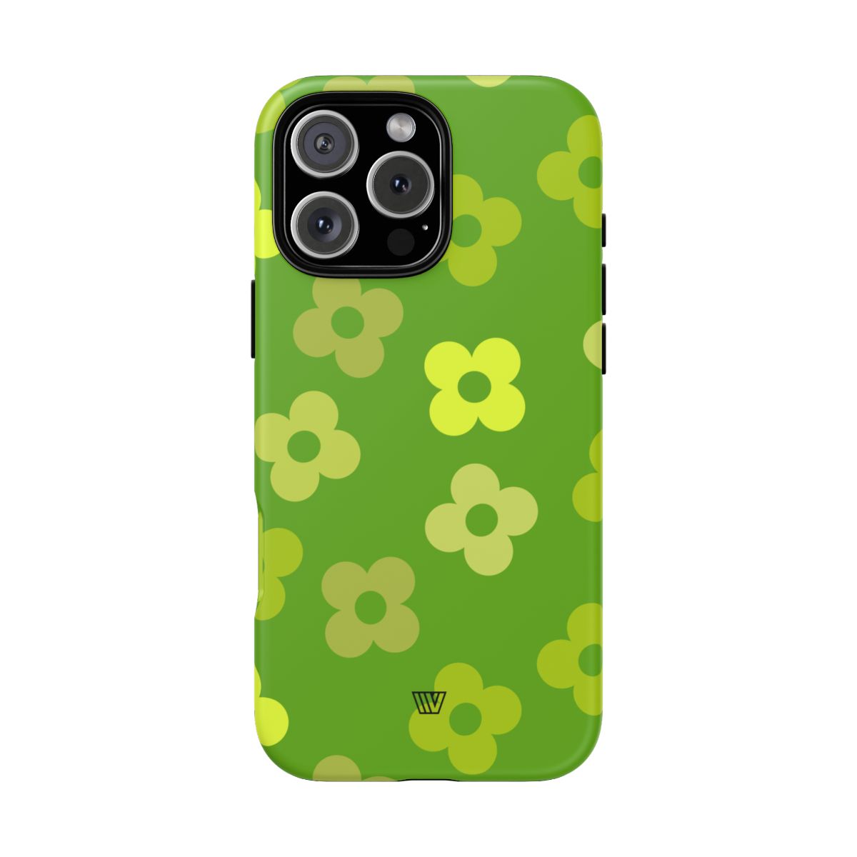 Green Retro Flowers Tough Phone Case