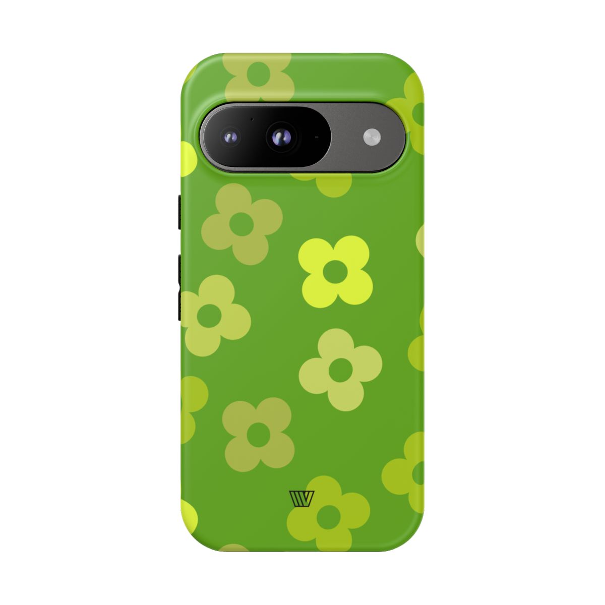 Green Retro Flowers Tough Phone Case
