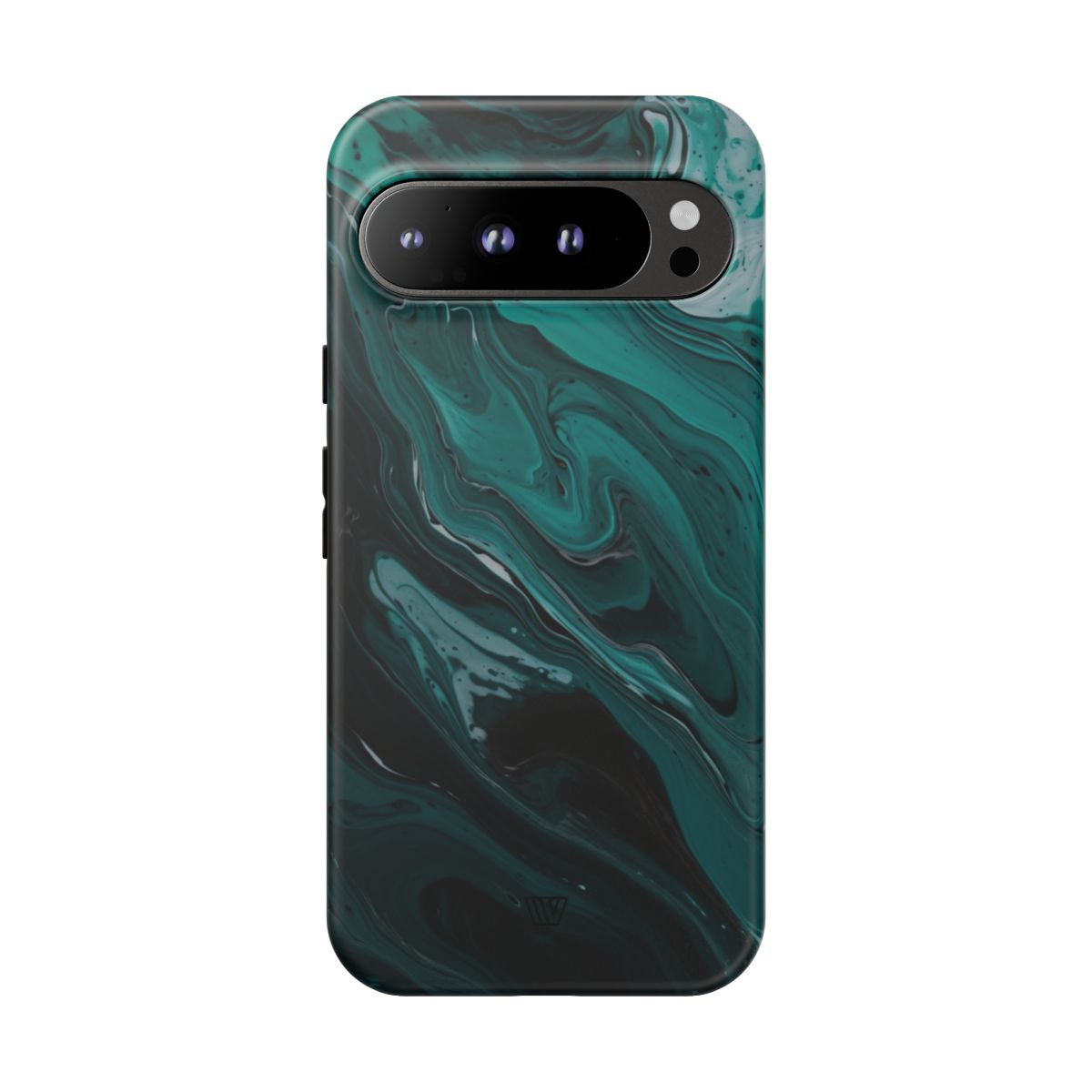 Teal Paint Swirl Tough Phone Case