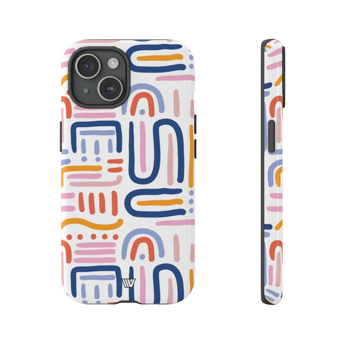 Tough Phone Case Dual-Layer Protection MEMPHIS BOLD LINES