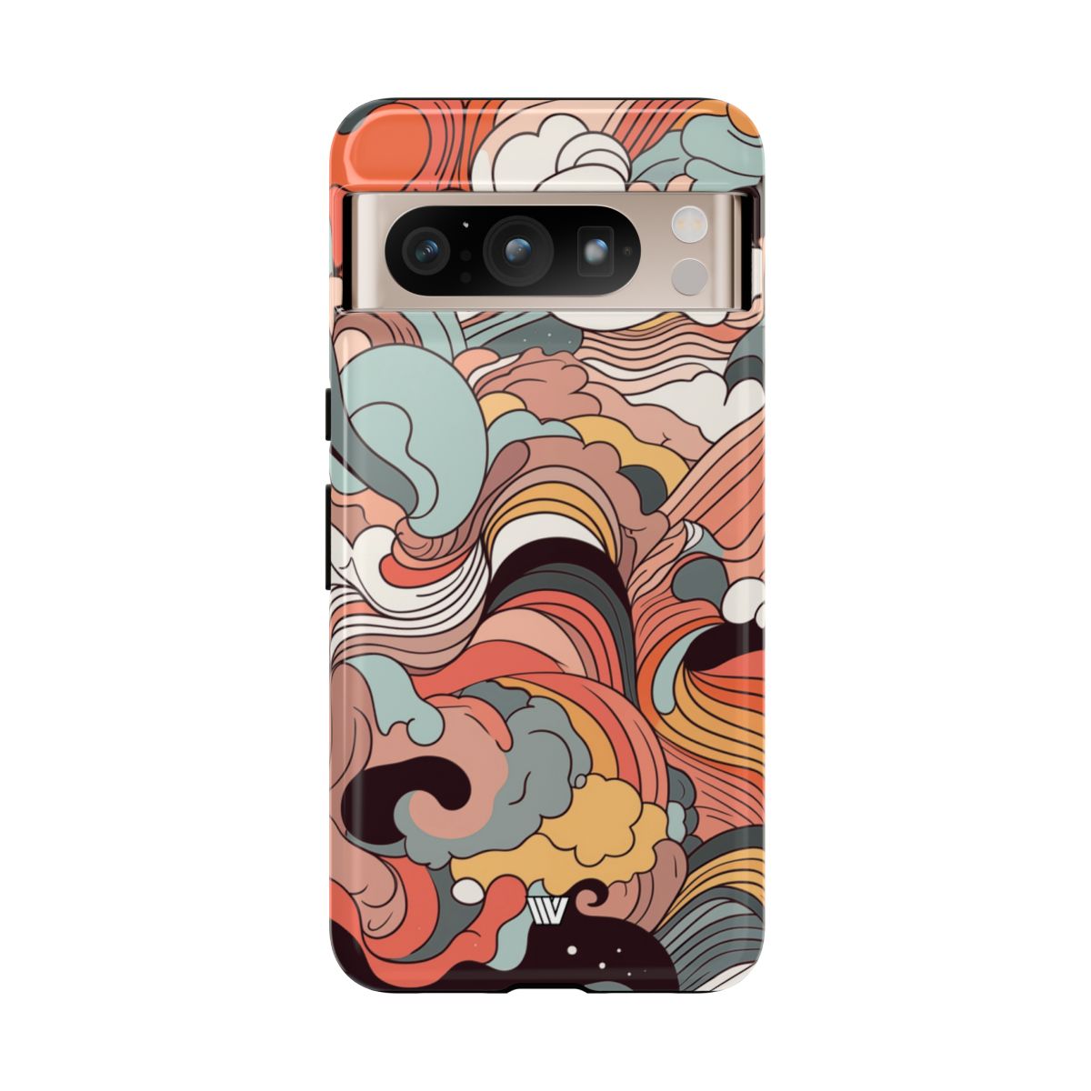 Abstract Doodle Clouds Tough Phone Case