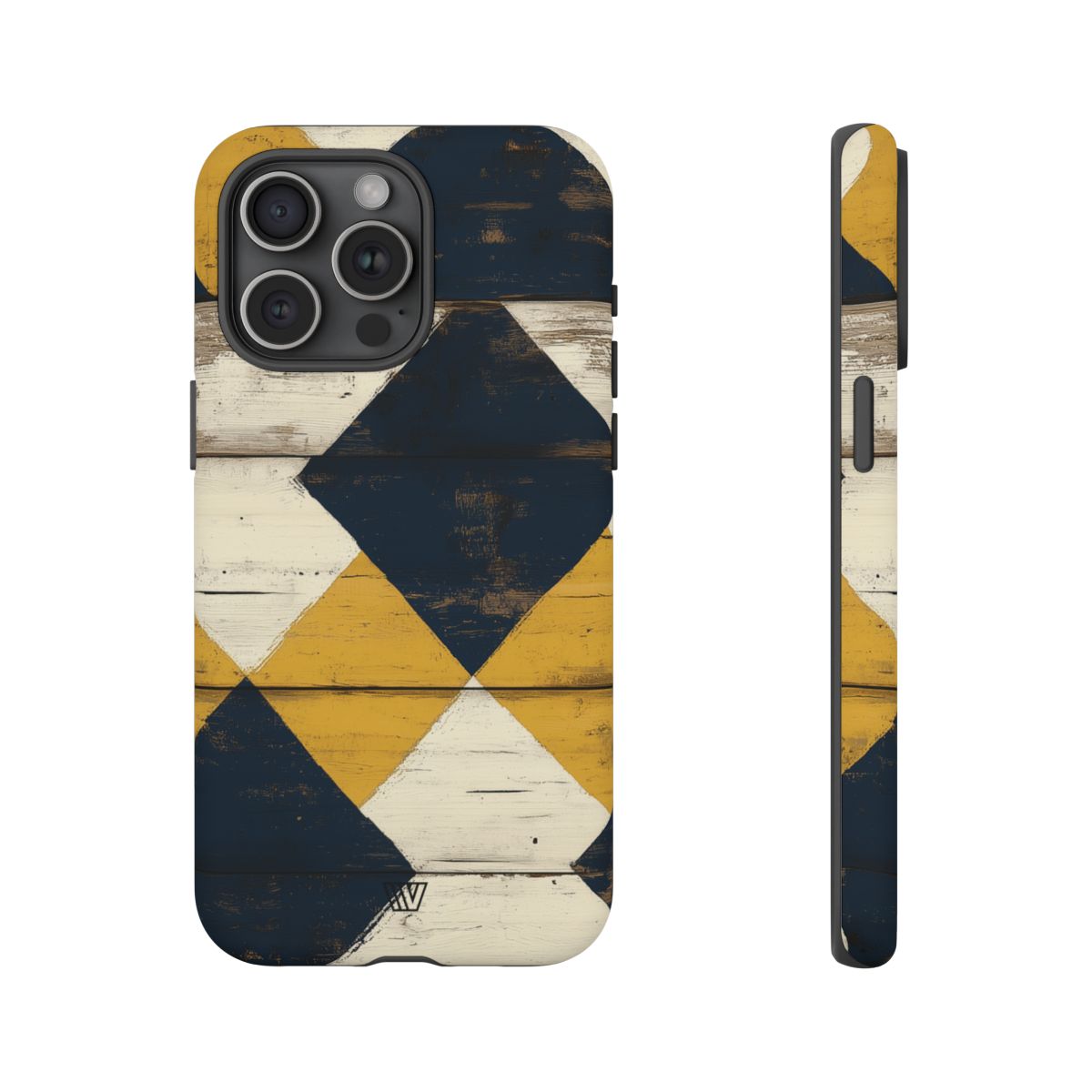Tough Phone Case Dual-Layer Protection Farmhouse Wood