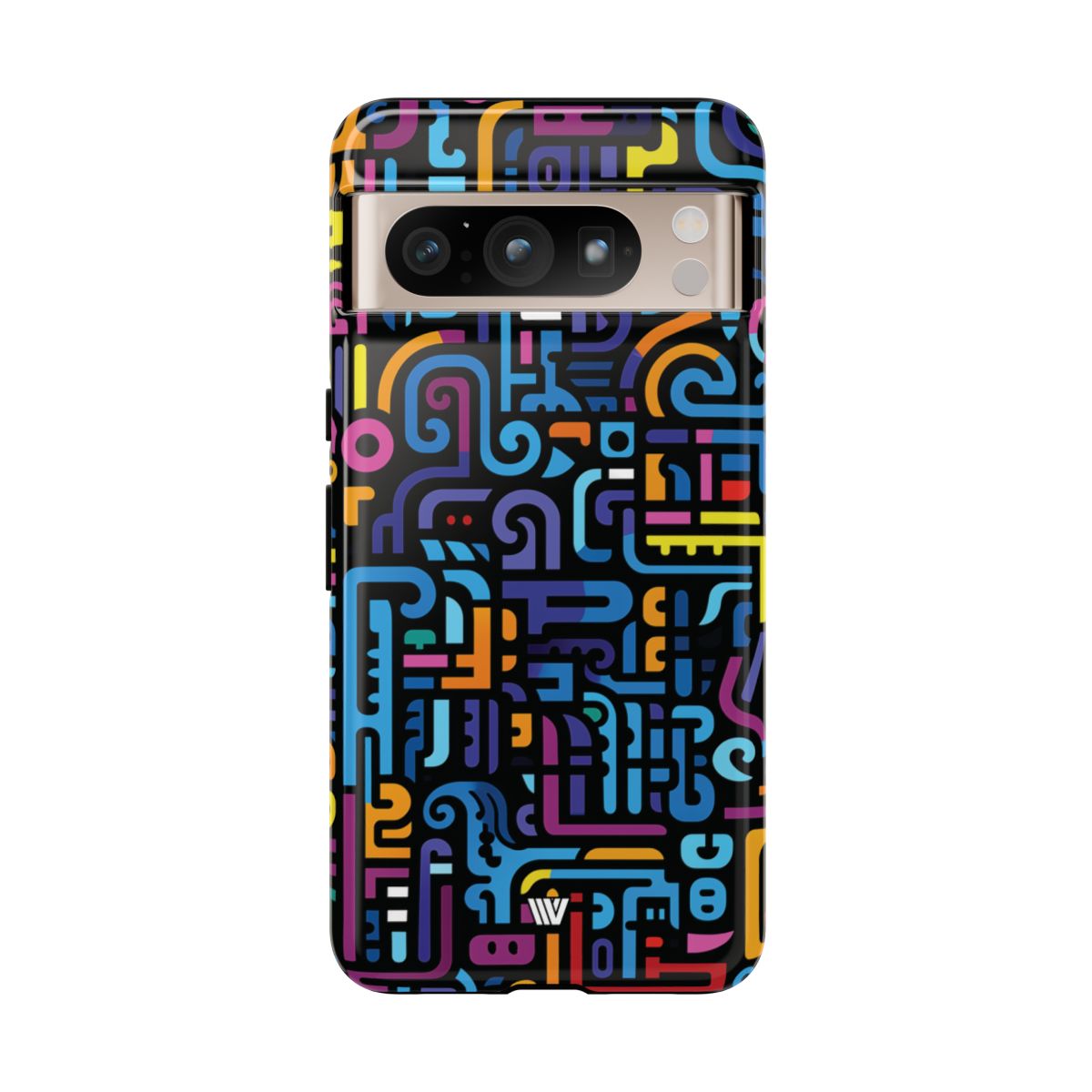 Tough Phone Case Dual-Layer Impact Resistant NEON GLYPHS