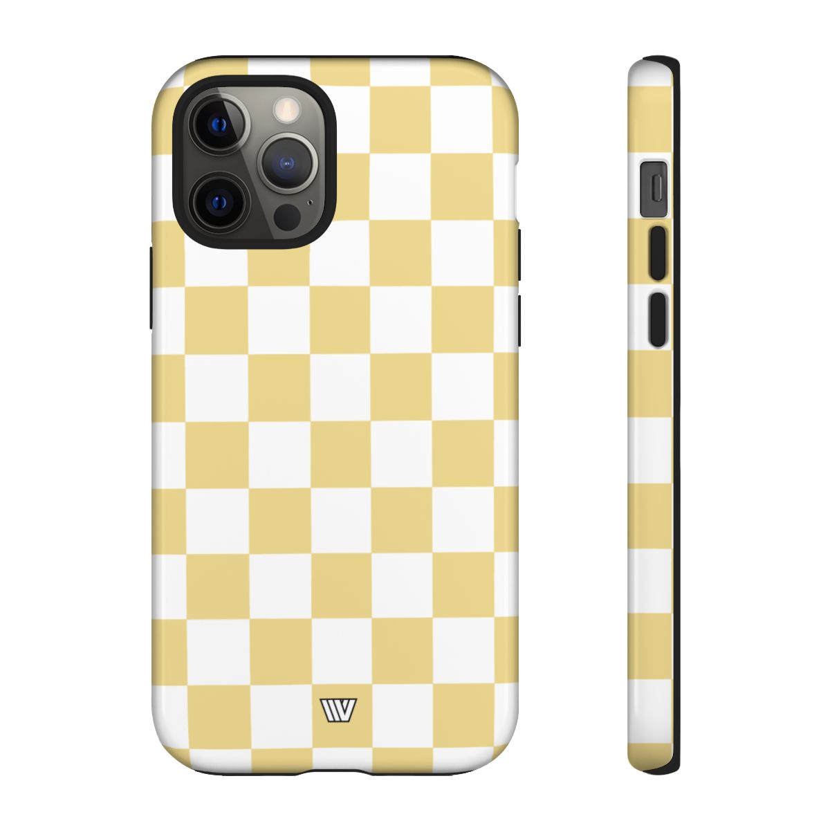 Banana Yellow Checkerboard Tough Phone Case