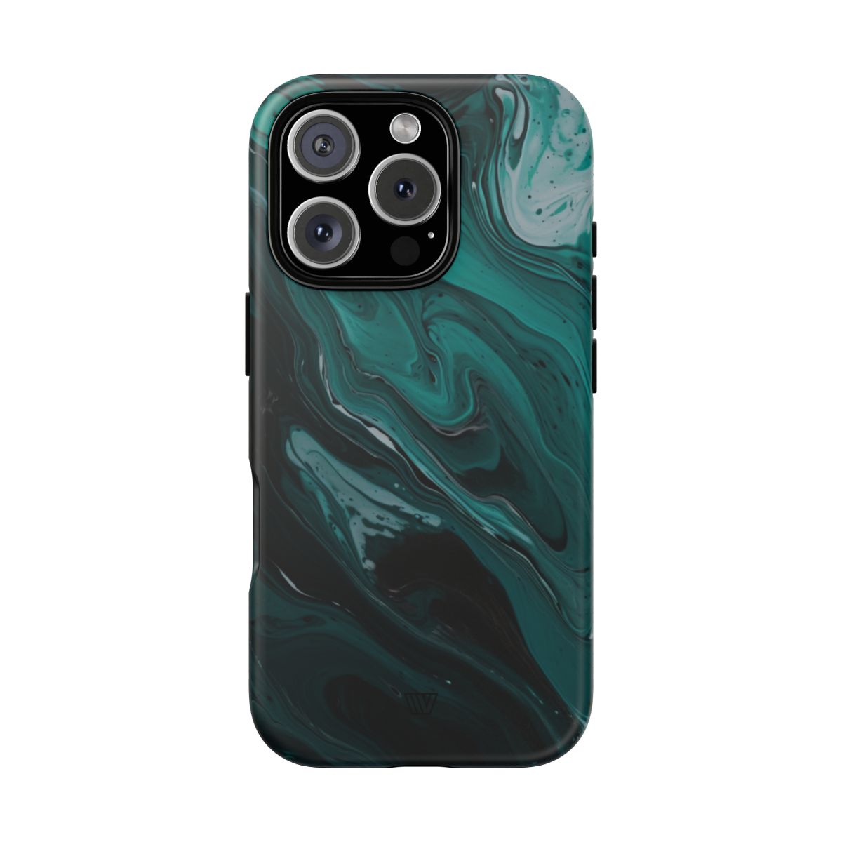 Teal Paint Swirl Tough Phone Case