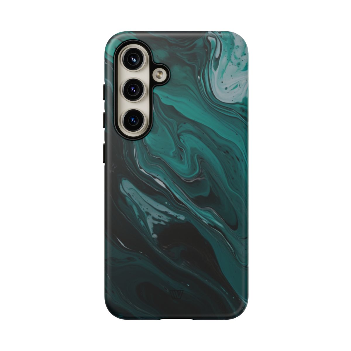 Teal Paint Swirl Tough Phone Case