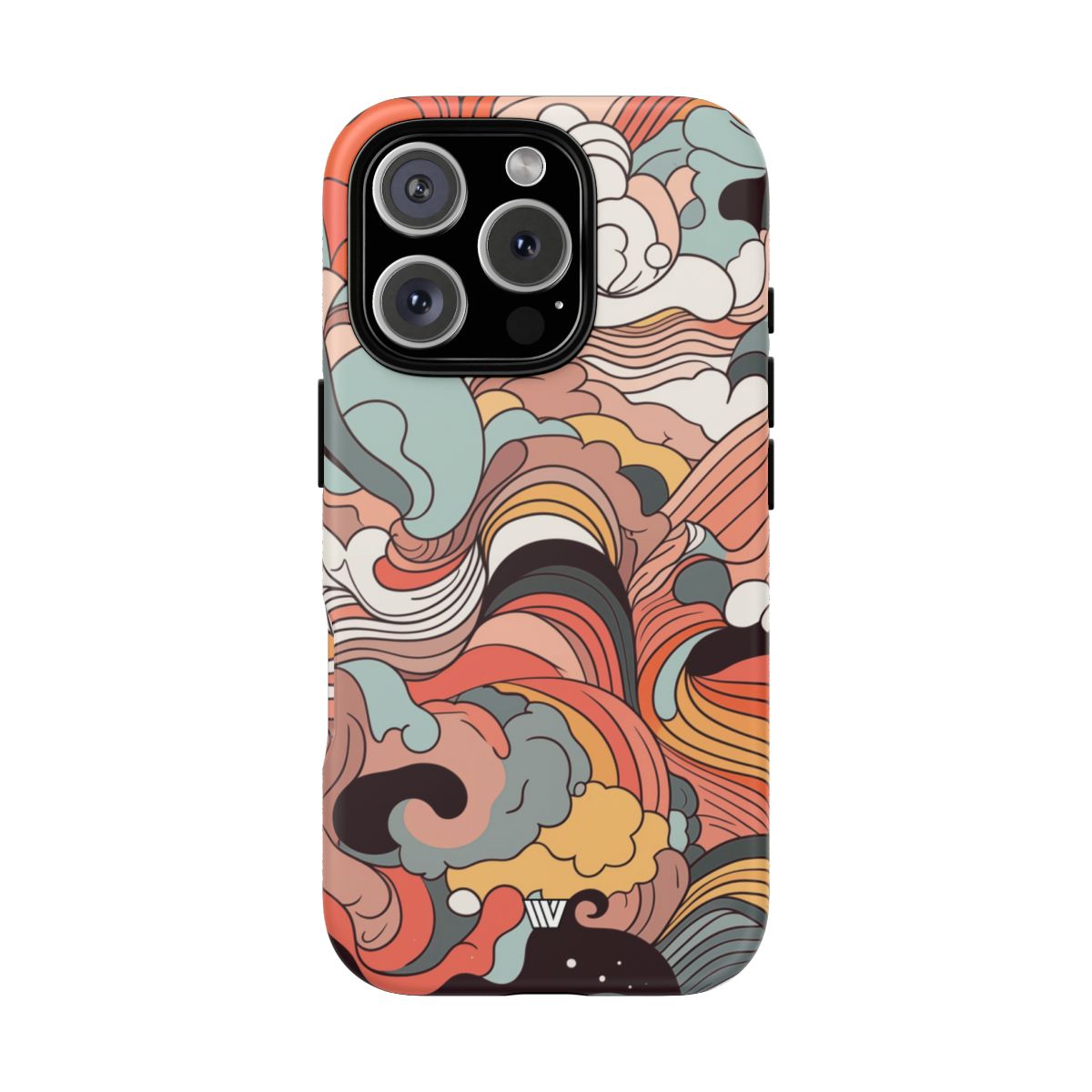 Abstract Doodle Clouds Tough Phone Case