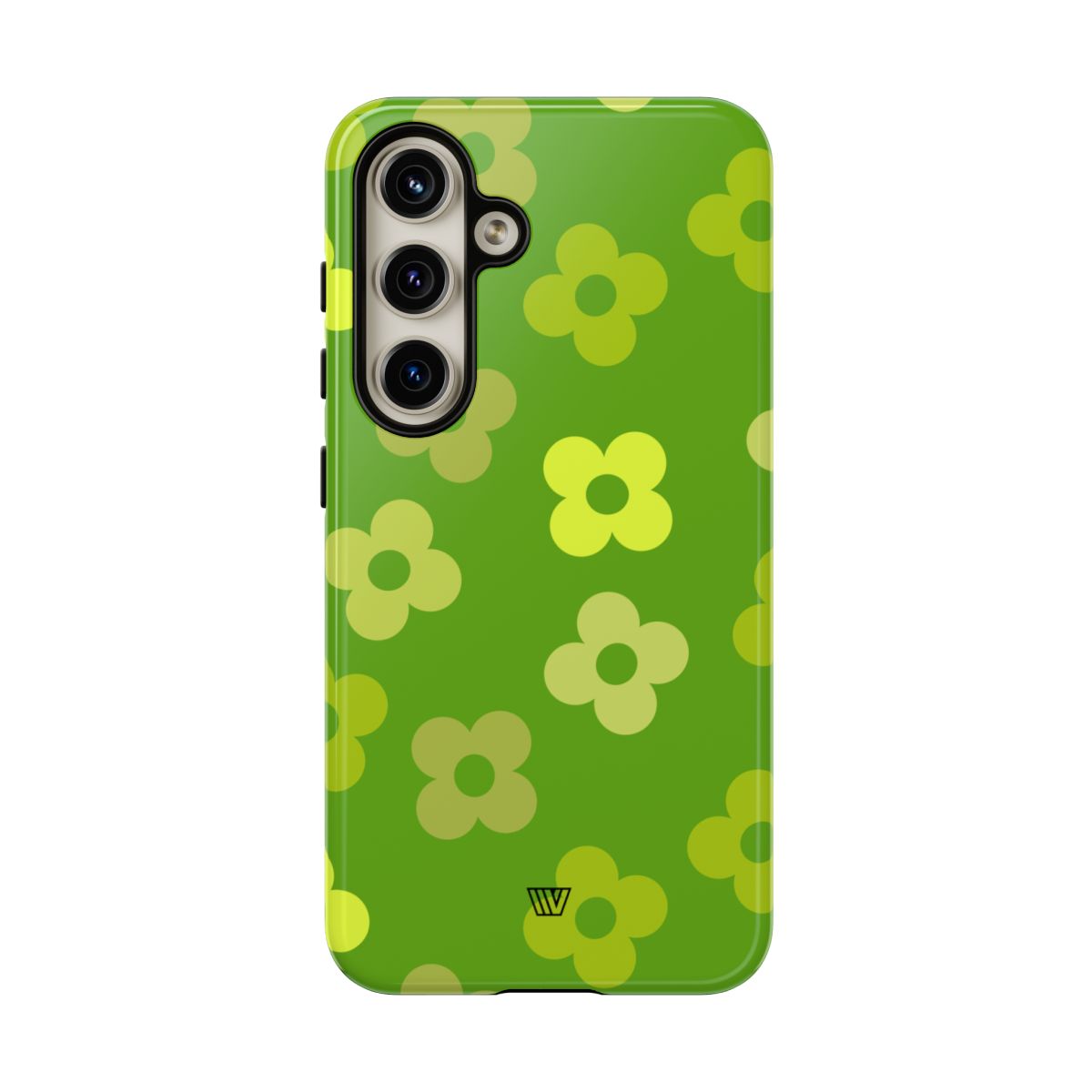 Green Retro Flowers Tough Phone Case