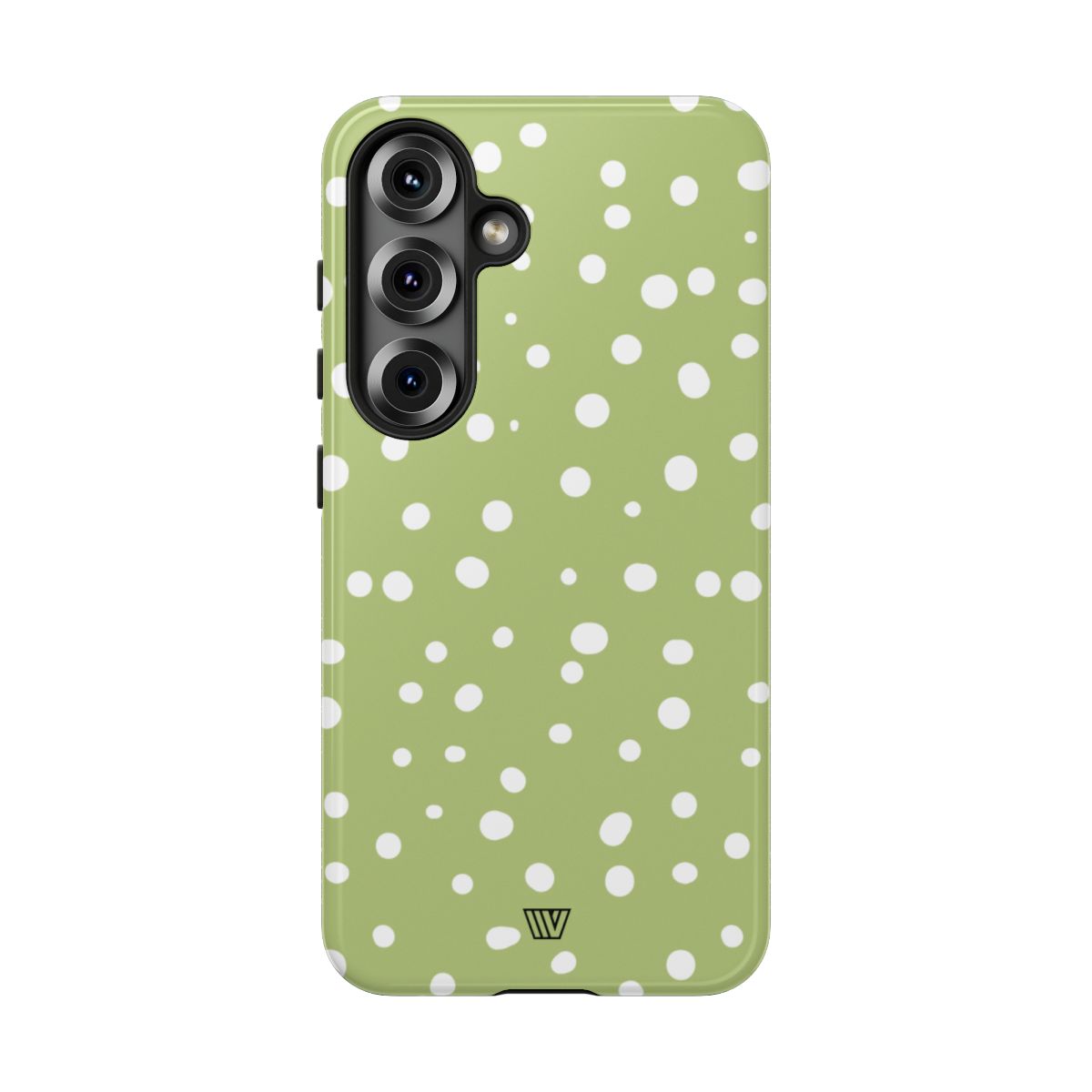 Tough Phone Case Dual-Layer Protection PALE OLIVE DOTS