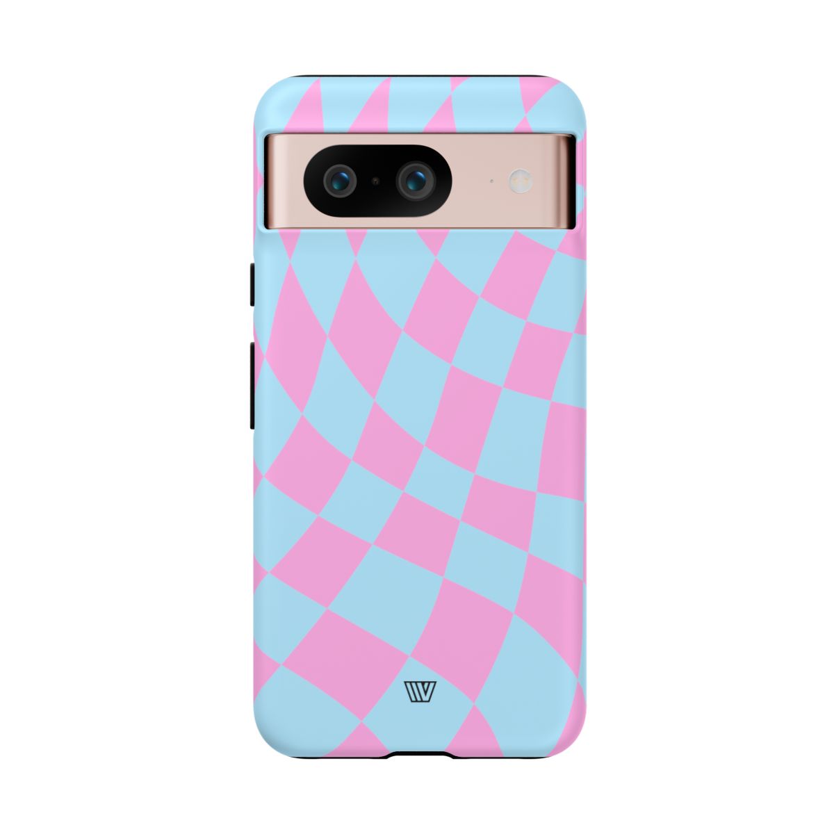 Blue Pink Curvy Checkerboard Tough Phone Case Trovvve