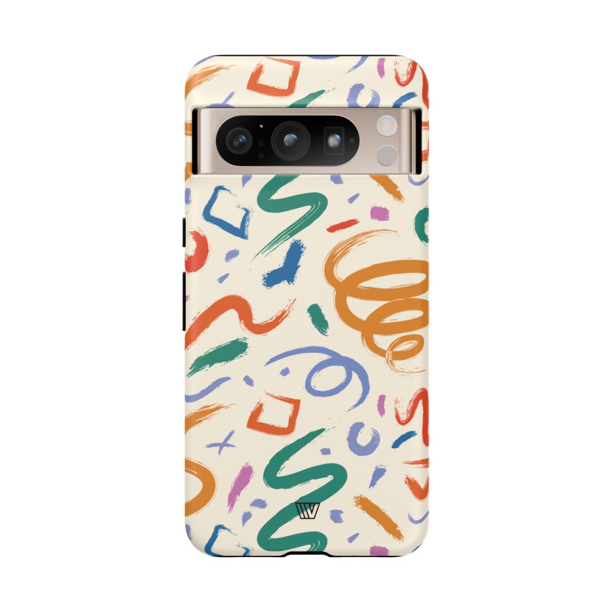 Doodle Brush Strokes Tough Phone Case
