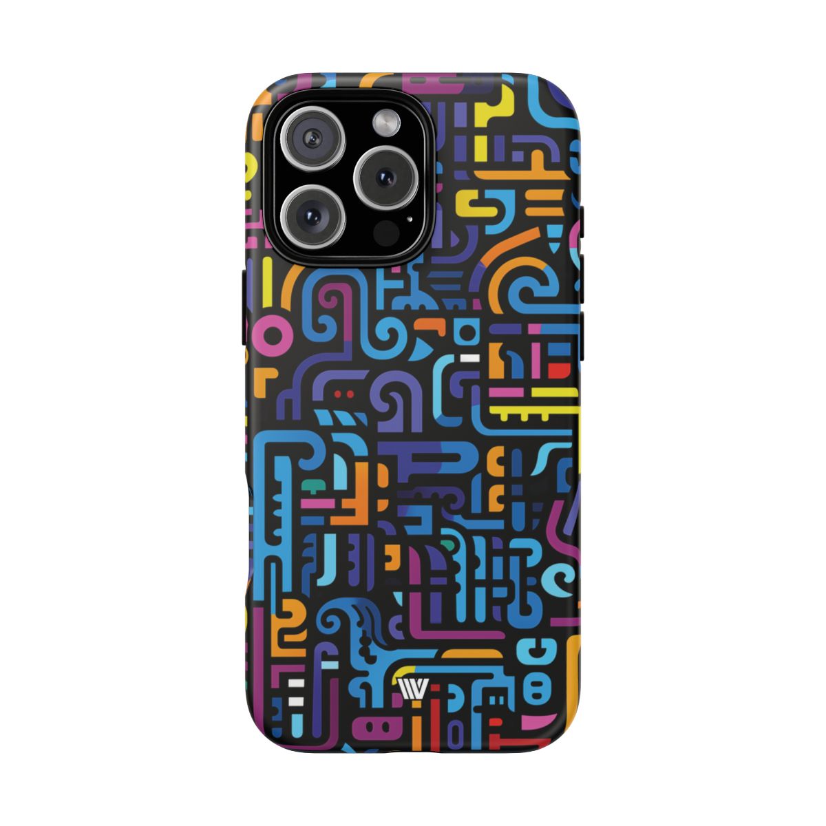 Tough Phone Case Dual-Layer Impact Resistant NEON GLYPHS