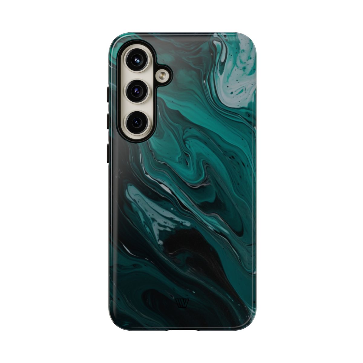 Teal Paint Swirl Tough Phone Case