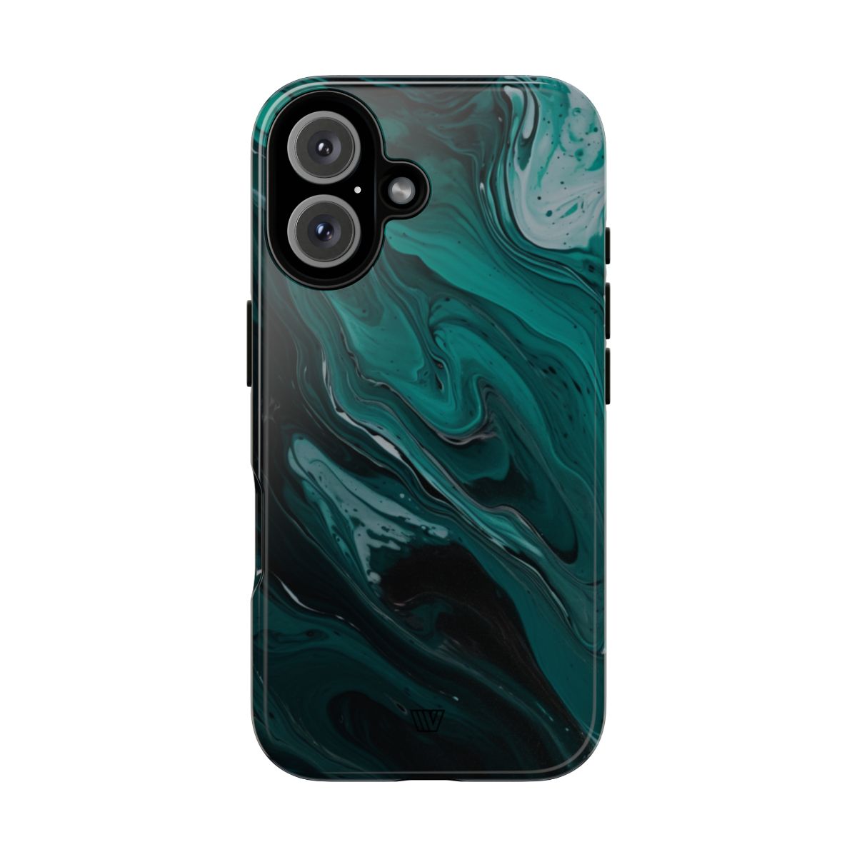 Teal Paint Swirl Tough Phone Case