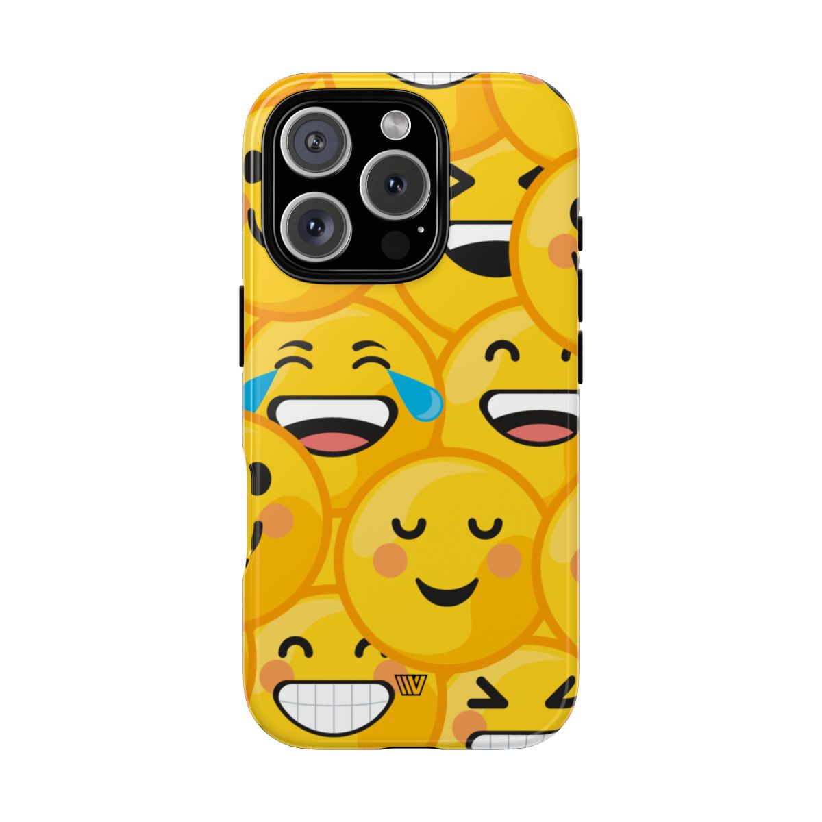 Tough Phone Case Impact-Resistant Dual-Layer Polycarbonate EMOJI FACES