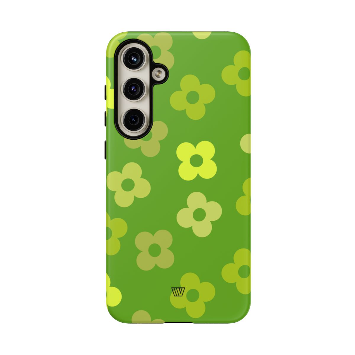 Green Retro Flowers Tough Phone Case