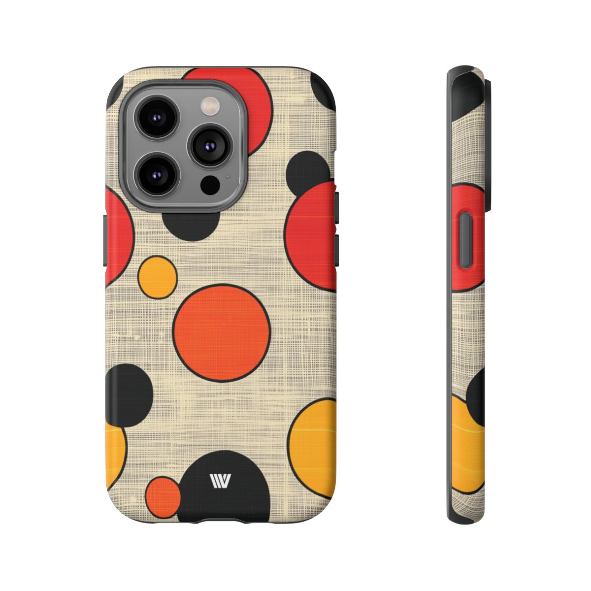 Tough Phone Case Mid-Century Dots Protective Cover