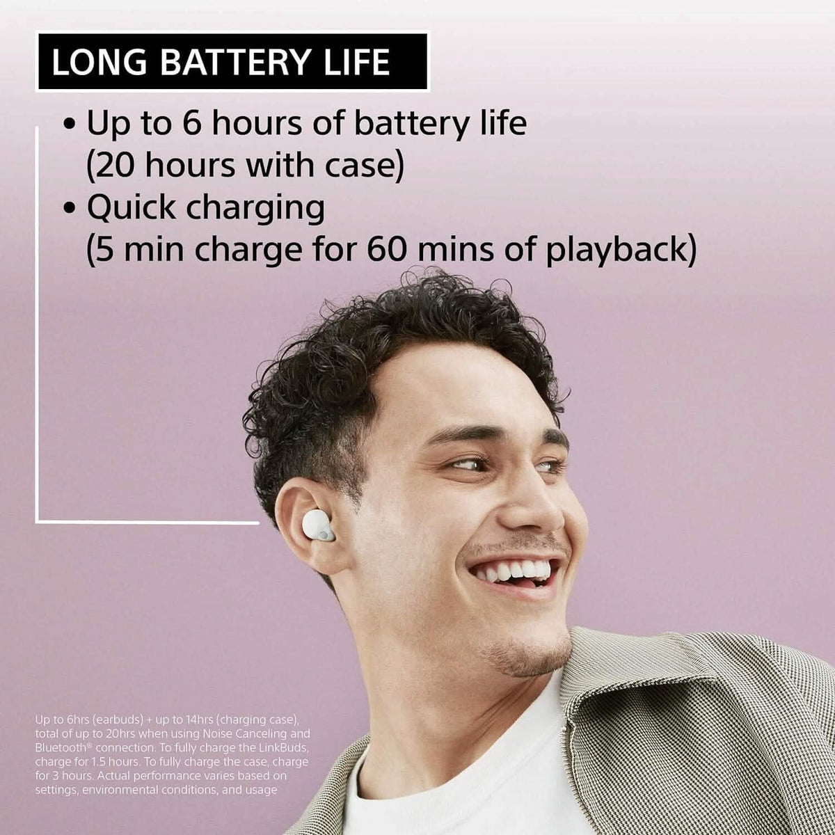 Sony LinkBuds S Noise Canceling Truly Wireless Earbud Headphones with Alexa Built-in