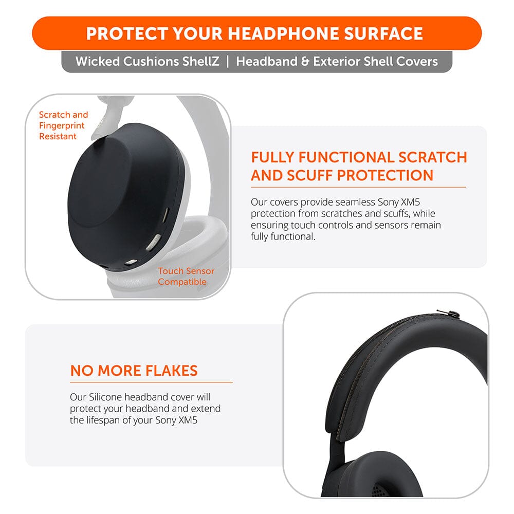 Sony XM5 Protective Silicone Shell Cover Headband WC ShellZ XM5