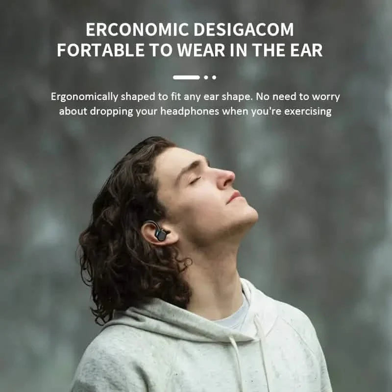 Wireless Sports Earhook Earbuds with Microphone and LED Charging Case SP16 Riyufa