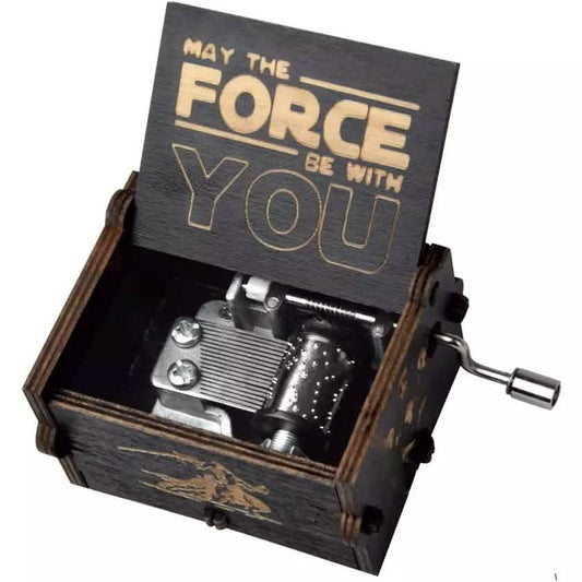 Star Wars Engraved Wooden Music Box Handcrafted Birch Plywood Collectible