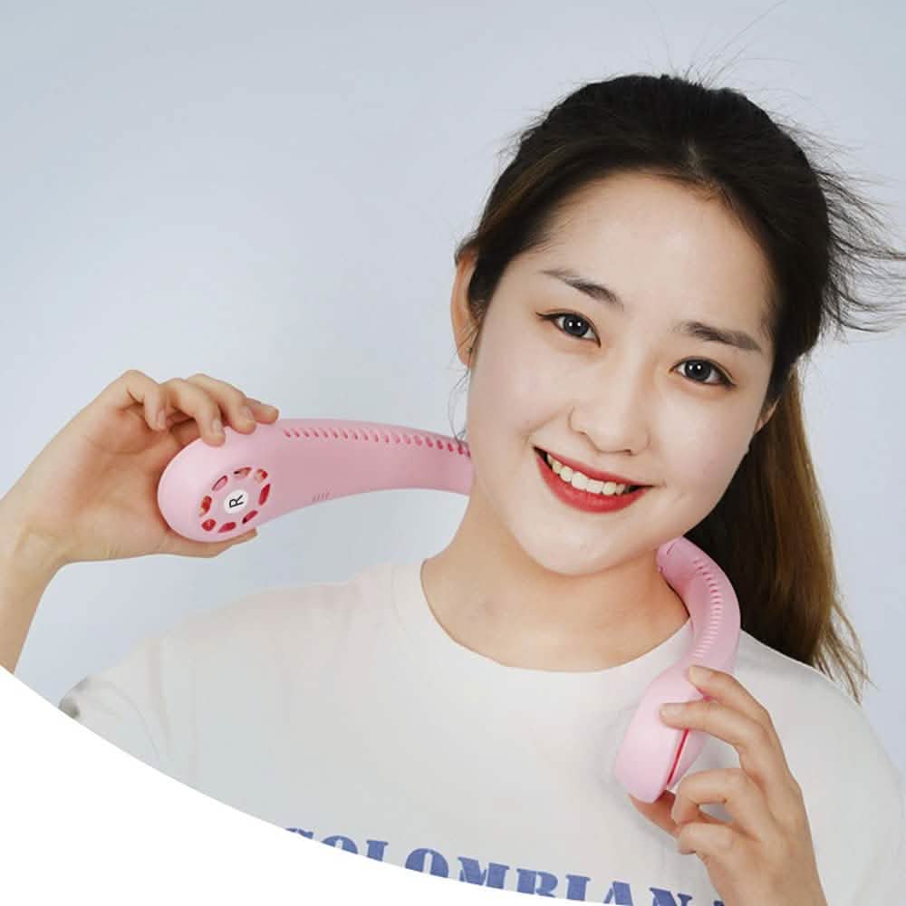 Portable Hanging Neck Fan with Music Player Bladeless Fan Staright