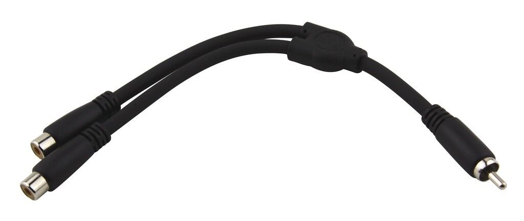 New - PIG HOG PY-RM2RF SOLUTIONS - 6" Y CABLE, RCA(M)-DUAL RCA(F)