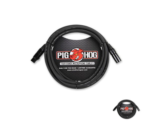 Pig Hog PHM10 High Performance 8mm XLR Microphone Cable, 10 feet