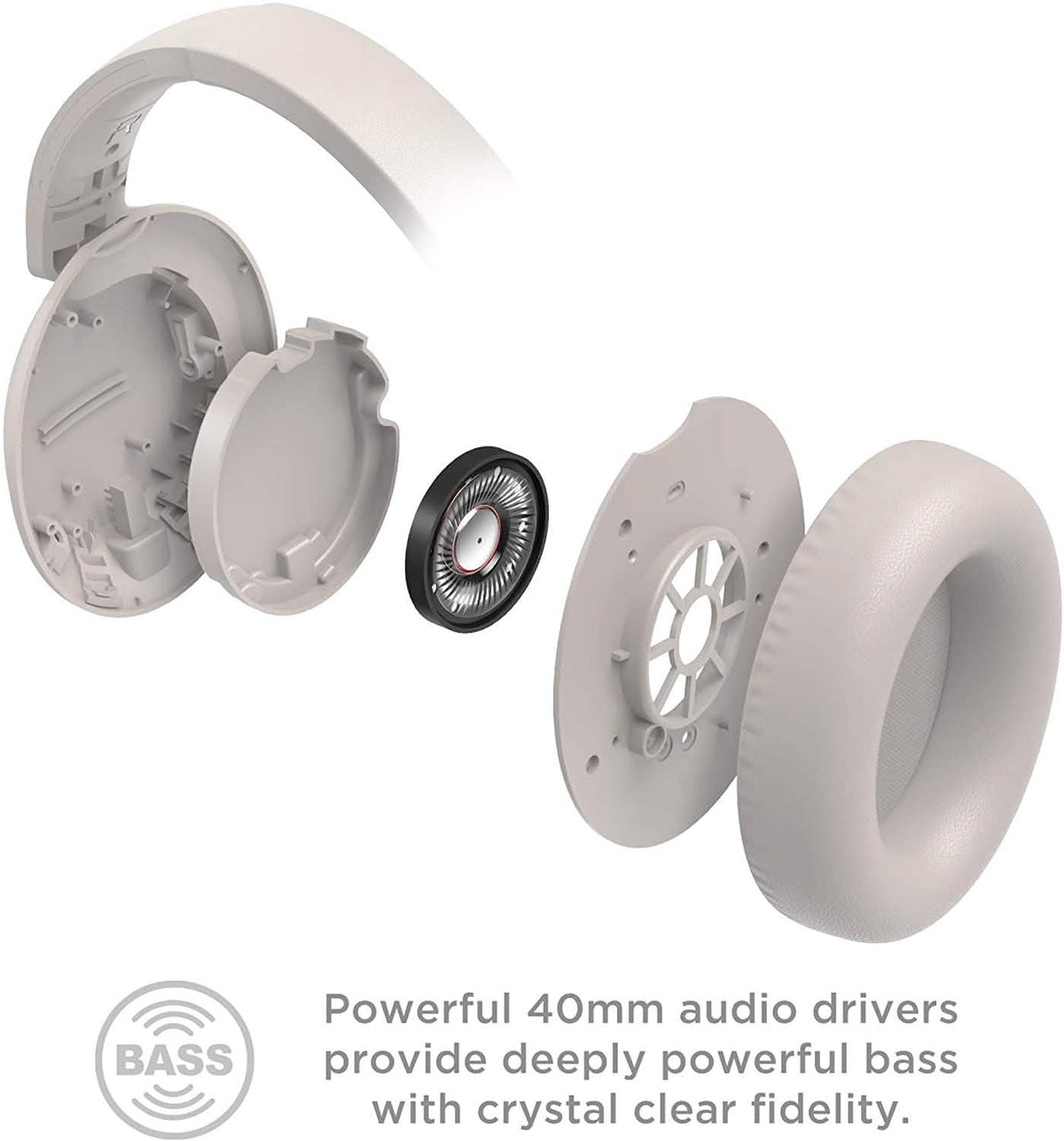 Wireless Bluetooth Noise Cancelling On-Ear Headphones TCL ELIT400NC Refurbished